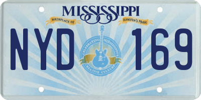 MS license plate NYD169