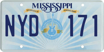 MS license plate NYD171