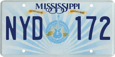 MS license plate NYD172