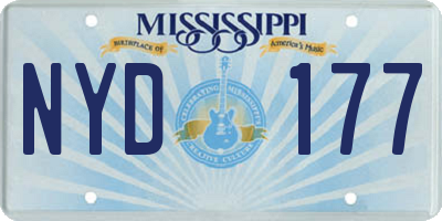 MS license plate NYD177