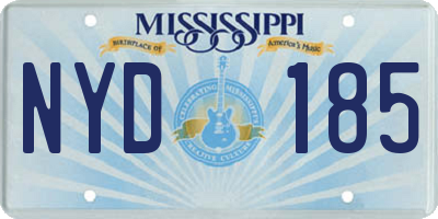 MS license plate NYD185