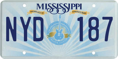 MS license plate NYD187