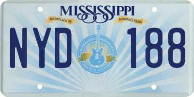 MS license plate NYD188