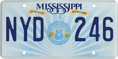 MS license plate NYD246