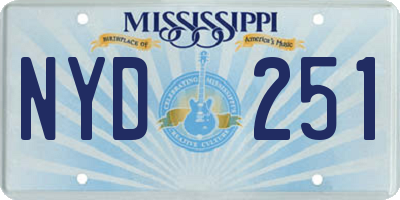 MS license plate NYD251