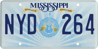 MS license plate NYD264