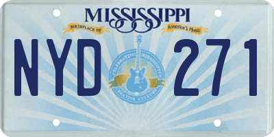 MS license plate NYD271