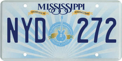 MS license plate NYD272