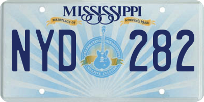 MS license plate NYD282