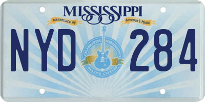 MS license plate NYD284