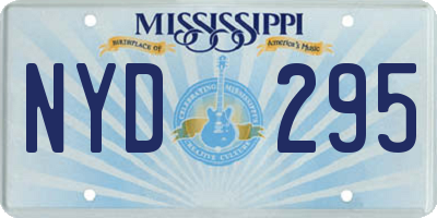 MS license plate NYD295