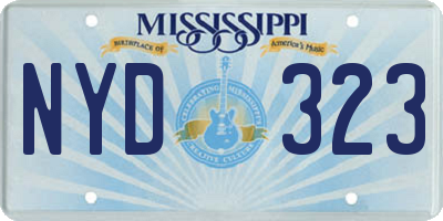 MS license plate NYD323