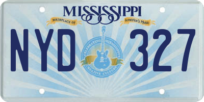 MS license plate NYD327