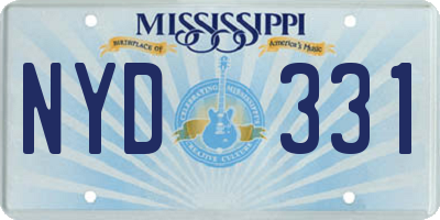 MS license plate NYD331