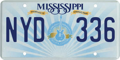 MS license plate NYD336