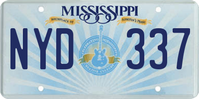 MS license plate NYD337