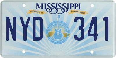 MS license plate NYD341