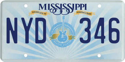 MS license plate NYD346
