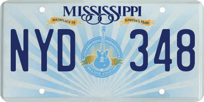 MS license plate NYD348
