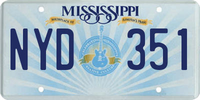 MS license plate NYD351
