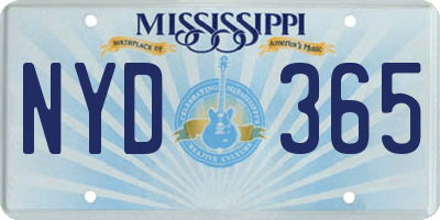 MS license plate NYD365