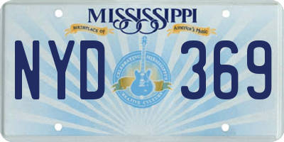 MS license plate NYD369