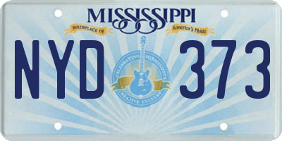 MS license plate NYD373