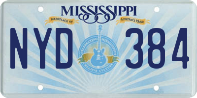 MS license plate NYD384