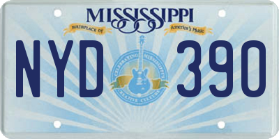 MS license plate NYD390