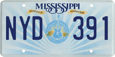MS license plate NYD391
