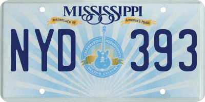 MS license plate NYD393