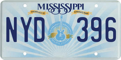 MS license plate NYD396
