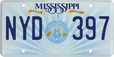 MS license plate NYD397