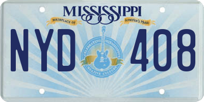 MS license plate NYD408
