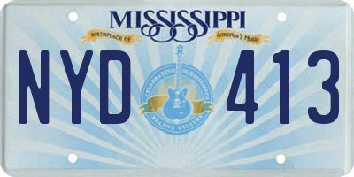 MS license plate NYD413