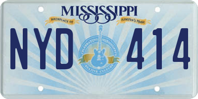 MS license plate NYD414