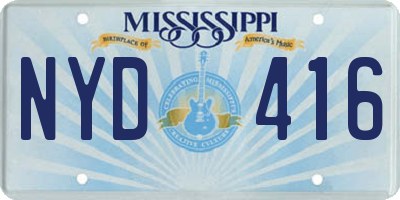MS license plate NYD416