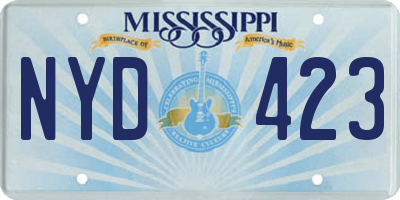 MS license plate NYD423