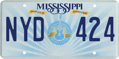 MS license plate NYD424
