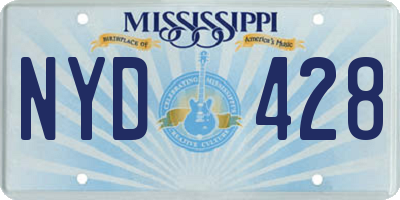 MS license plate NYD428