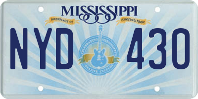 MS license plate NYD430