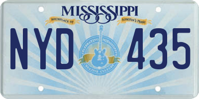 MS license plate NYD435