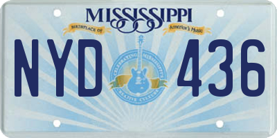 MS license plate NYD436