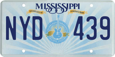 MS license plate NYD439
