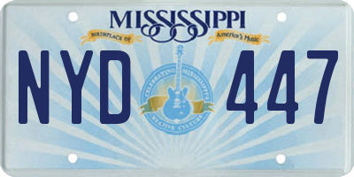 MS license plate NYD447