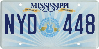 MS license plate NYD448