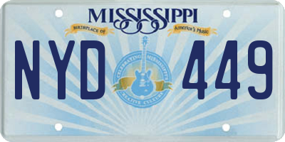 MS license plate NYD449