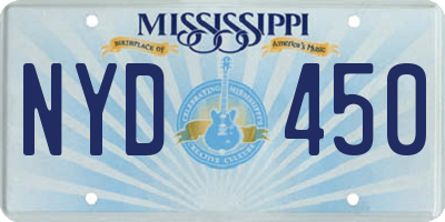 MS license plate NYD450