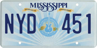 MS license plate NYD451