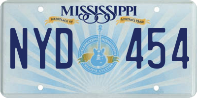 MS license plate NYD454